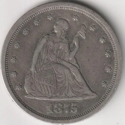 1875-S 20 CENT PIECE XF-AU - Image 1 of 2