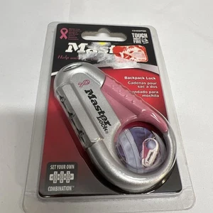 NEW MASTER LOCK COMBINATION BACKPACK LOCK, 1548DPNK Pink - Picture 1 of 2