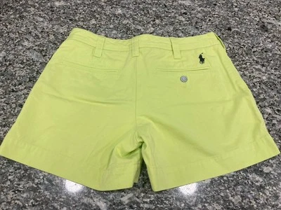 Pantalones Cortos Polo Ralph Lauren Para Mujer Talla 2 Verde Lima Chino Imitación Bolsillo Trasero Izquierdo Foto 1 de 4