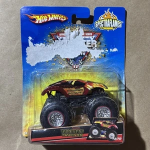 2007 Hot Wheels Monster Jam Red Maximum Destruction Spectraflames Bad Card - Bild 1 von 6