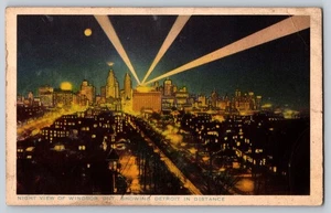 Postal Windsor Night View - Horizonte de Detroit e industria automotriz canadiense - Imagen 1 de 2