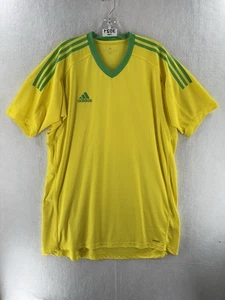 Adidas Shirt Adult XL Climacool Yellow Adizero Soccer Jersey Pullover Men - Picture 1 of 12