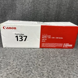 Genuine Canon 137 Black Toner Cartridge imageCLASS MF210/220/230 SEALED DAMAGED - Picture 1 of 8