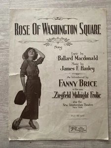 Rose of Washington Square MacDonald & Hanley 1920 Noten Fanny Brice - Bild 1 von 4