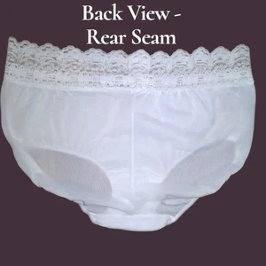 NEW Olga Secret Hug Sz 8 XL Semi Sheer White Silky Nylon Hipster Panty #913J3 - Picture 1 of 4