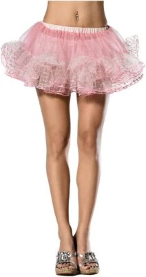Polka Dot Petticoat Skirt Fancy Dress Halloween Adult Costume Accessory 2 COLORS - Image 1 of 2