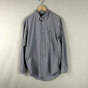 Ralph Lauren kariertes geknöpftes Herrenhemd Größe Large kariert Pony klassische Passform adrett - Bild 1 von 9