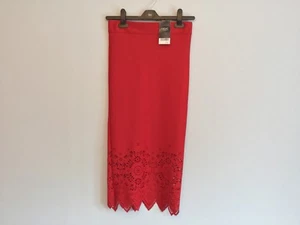 Women's NEXT Red Skirt. Pencil Style, Calf Length. Formal, Party, UK Size 6. - Picture 1 of 8