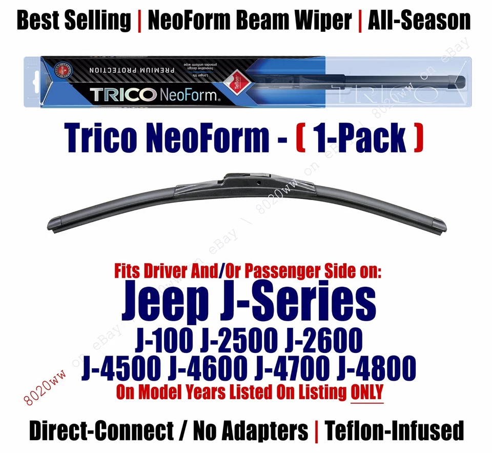 Premium NeoForm Wiper (Qty 1) fits 1970-73 Jeep J-100/J-2500/J-2600/J-4500 16140 - Image 1 of 1