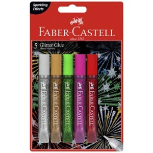Faber Castell Classic Glitter Glue Pack of 5 - Picture 1 of 1