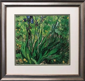 Vincent Van Gogh "Die Iris" INDIVIDUELL GERAHMTE KUNST Blumen Impressionismus Iris - Bild 1 von 3