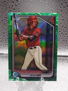 2024 Bowman #BCP-34 Kevin Sim Lunar Glow Refractor Arizona Diamondbacks - Picture 1 of 2