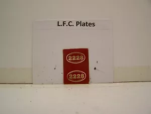 LFC NER No 2228 cab side Number - Picture 1 of 1