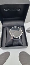 £85 NEW Steve Madden Men's Black Watch With Mesh Strap Boxed