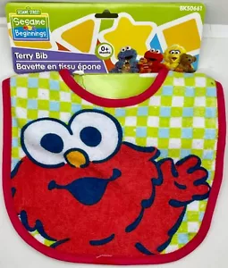 Sesamstraße Sesamanfänge - Baby Elmo - Frottee Baby Lätzchen - rot - 0+ Monate - Bild 1 von 2