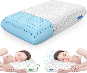 Cooling Memory Foam Pillow, Removable Washable Cover,for Side & Stomach Sleepers - Picture 1 of 12