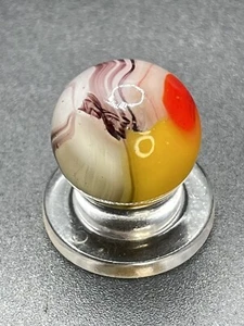 Vitro Superior Marble Striped With Pink Vitro Marble Vintage Marbles 0.629” - Picture 1 of 12