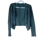 Scoop Emerald Green Leather Suede Jacket