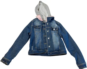 Epic Threads Little Girls Layered-Look Hooded Denim Jacket, Girl's Size 6 - Picture 1 of 4
