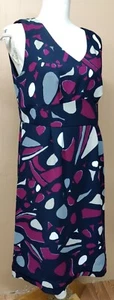 NWT George Women's Sleeveless Modern Fit Dress 10 Multicolor Shaped to Contour  - Picture 1 of 12