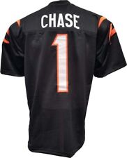 Ja'Marr Chase Black Custom Stitched Football UNSIGNED Jersey Men's SIZE 3XL