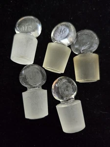 Lote de 5 tapones volumétricos de botella de vidrio TS-16 ¿Pyrex transparentes? - Imagen 1 de 2
