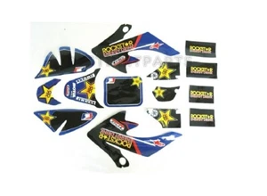 ROCKSTAR ENERGY DRINK GRAPHICS DECAL SET FOR HONDA CRF50 XR50 SDG SSR & COPIES - Picture 1 of 1