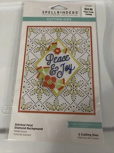 Spellbinders Etched Dies-Stitched Petal Diamond Background -S5529 - Picture 1 of 2