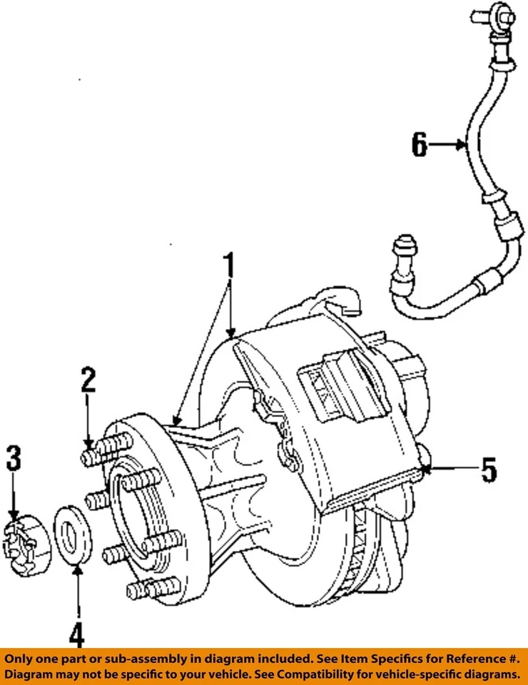 Componentes de freno de suspensión delantera Chrysler OEM 94-99 RAM 1500 4746367 Foto 1 de 1
