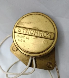 Synchron Clock BRASS bodied motor 630 110V 60cy 4w 1rpm 34252R-96 292-041 9-73 - Picture 1 of 7
