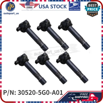 Set Of (6) Ignition Coils For Acura Honda Pilot Crosstour Accord Odyssey 2013-19 - Image 1 of 4