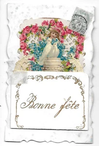 C.P.A. - à SYSTEME - Bonne Fête - Enfant et colombes - 1906 - - Bild 1 von 2