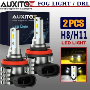 Switchback LED Fog Light Bulb H11 H8 H16JP Yellow 3000K + White 6000K Dual Color - Foto 1 di 15