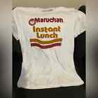 White Short Sleeve Men’s Youth Tshirt w Maurchan Instant Lunch Logo 