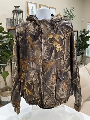 Chaqueta de Caza Ducks Unlimited Para Hombres Realtree Madera Dura Camuflada Cremallera Botones a Presión 2XL Foto 1 de 4