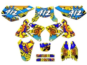 2005-2023 DRZ 400 ZANY Yellow Senge Graphics Kit Compatible with Suzuki - Picture 1 of 10