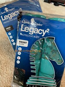 Classic Equine LEGACY2 Turquoise Slab Front Hind Rear Value 4 Pack L Sport Boots