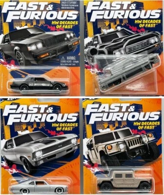 Lot Of 4 Hot Wheels Fast and Furious HW Decades Of Fast HUMMER H1 , 67 El Camino - Image 1 of 4