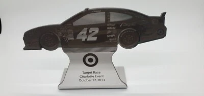 Pantalla de acero inoxidable Juan Pablo Montoya #42 Target Race Charlotte 10-12-13 BOA 500 Foto 1 de 4