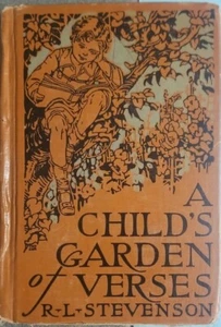 A Child’s Garden Of Verses By Robert Louis Stevenson 1928 Hardcover - Foto 1 di 15