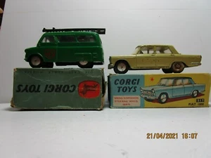 Corgi Toys 405 Bedford "Utilecon" A.S.F. Tender and 217 Fiat 1800 BOXED - Picture 1 of 11