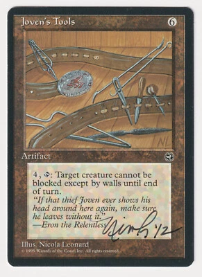 Signed Joven's Tools Proof LP Homelands Artist Nicola Leonard 1995 MTG Magic AP! - Image 1 of 2