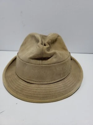Knox New York Mens 7 1/8" Brown Fedora Genuine Suede Leather - Image 1 of 4
