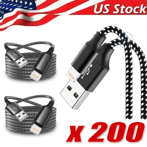 Fast Charger Cable Heavy Duty For iPhone 13 12 11 X XR 8 Charging Cord Wholesale - Picture 1 of 9