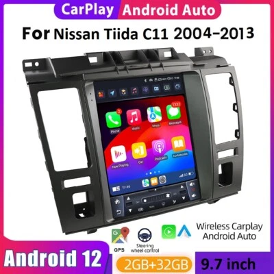 32G Carplay 9.7" For Nissan Tiida 2005-2010 Android 13 Car Stereo Radio GPS Navi - Image 1 of 4