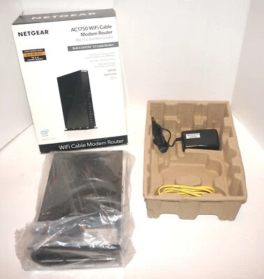 Netgear AC1750 WiFi Cable Modem Router with Built-in Docsis 3.0 Cable Modem - Image 1 of 4