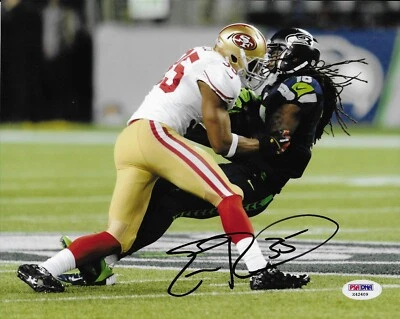 Foto autografiada 8x10 firmada por Eric Reid de los 49ers de San Francisco certificado de autenticidad PSA/ADN 409 Foto 1 de 2