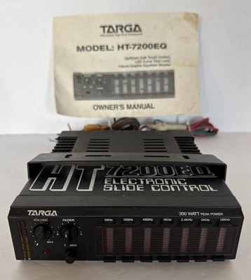 Targa Graphic Equalizer HT7200EQ 7 Band 200 Watt LED Curve Tone Level Untested - Bild 1 von 4