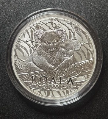 Moneda de plata Australia Koala BU 2025 1 OZ Casa de la Moneda Real Australiana en cápsula Foto 1 de 4