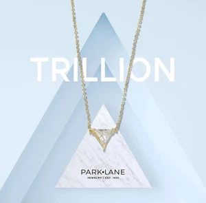 Park Lane Gold Trillion CZ Pendant Necklace Retail $72 - Picture 1 of 4